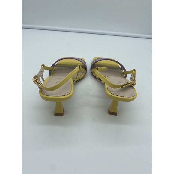 New‎ Cecelia New York Kasper Leather Heeled Slingback Sandals Multicolor Size 6M - Picture 5 of 7